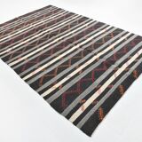 7x10 Contemporary Striped Kilim Area Rug, 204x300Cm
