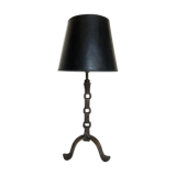 Beaten iron lamp 1970 brutalist