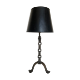 Beaten iron lamp 1970 brutalist