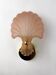 French Art Deco shell wall sconce – amber glass, 1970s