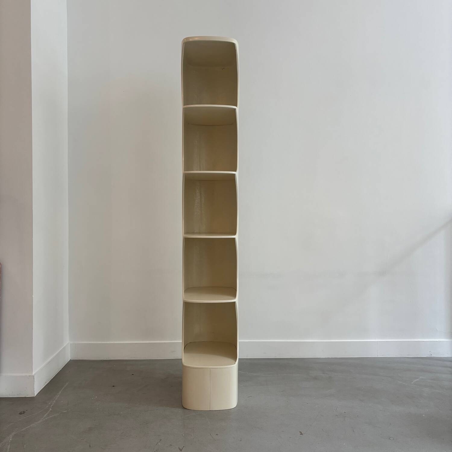 Étagère en ABS laqué beige par Valérie Doubroucinskis pour Rodier, années 70