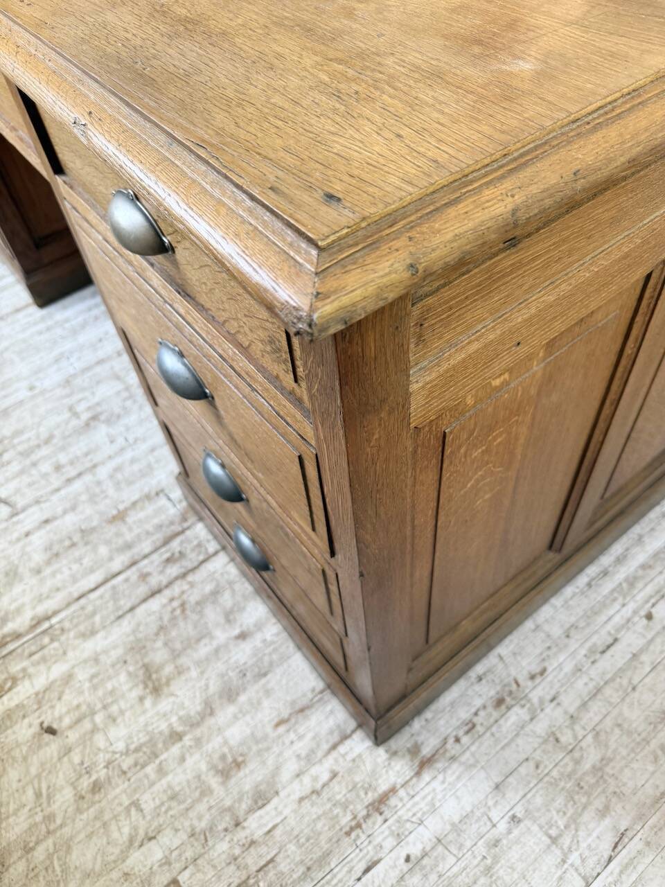1950s oak office counter