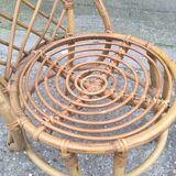 Rattan chair by Louis Sognot 1960