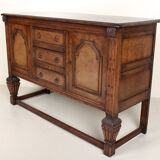 Antique oak carved art & crafts buffet