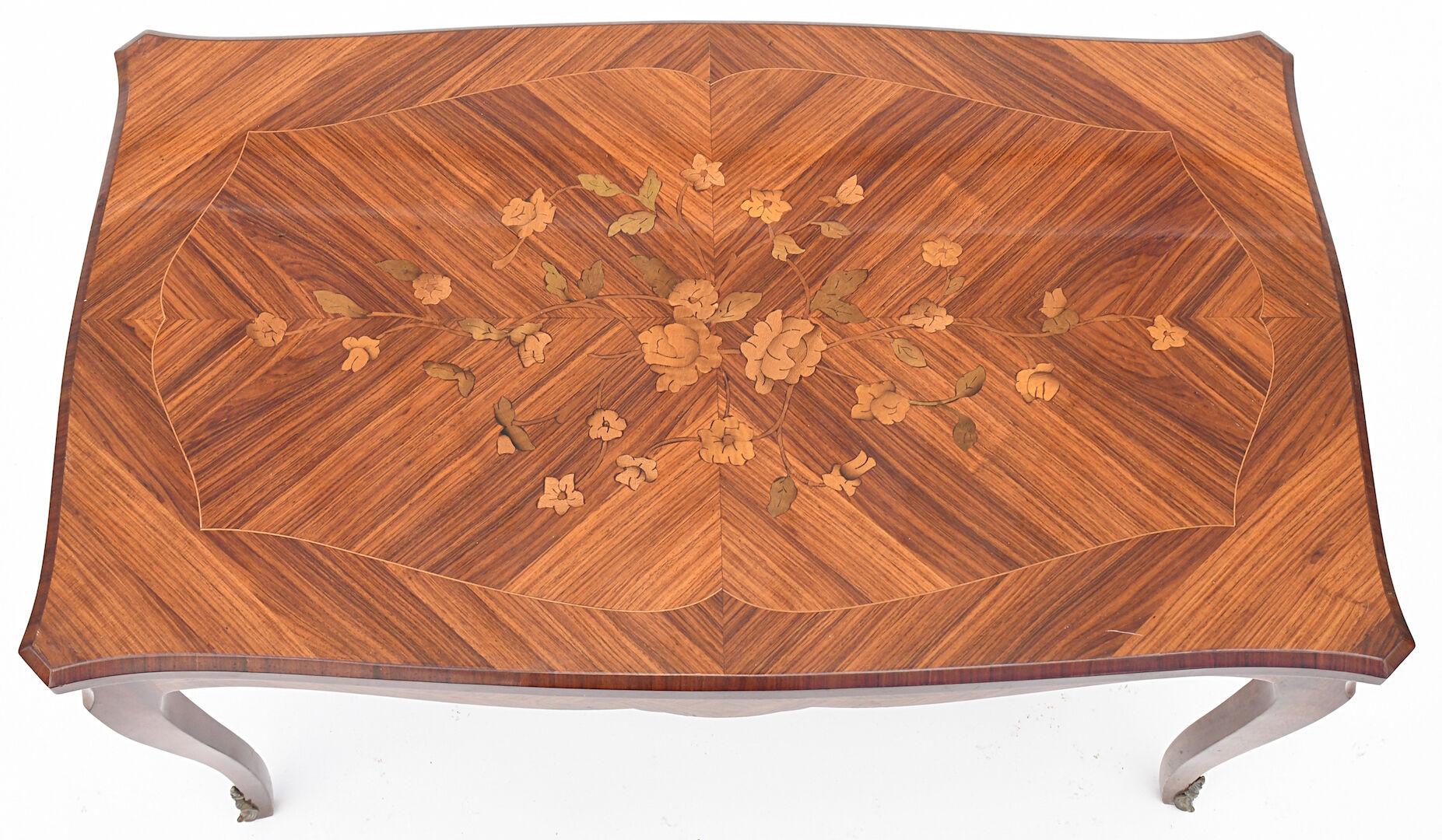 Coffee table in rosewood marquetry