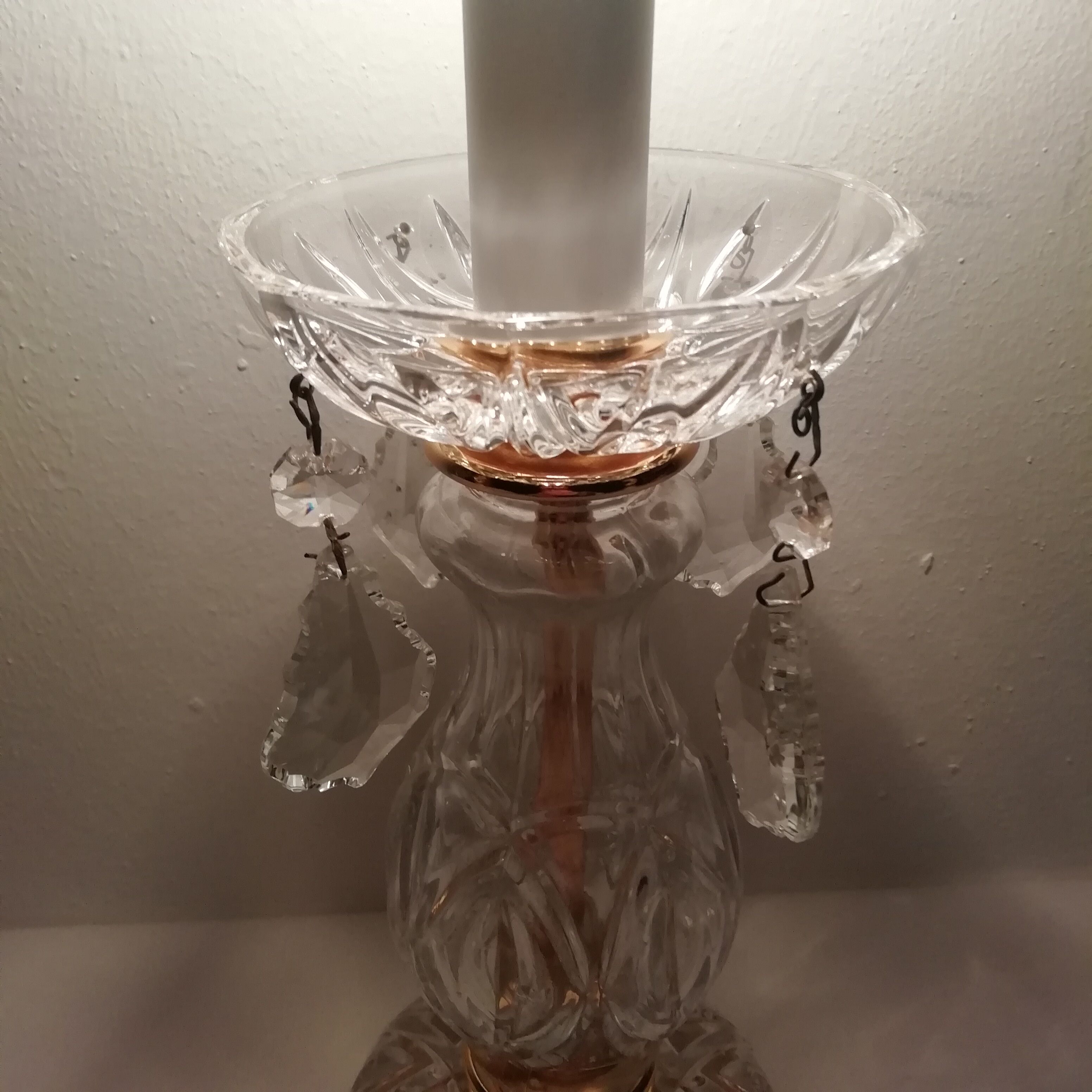 French glass lamp 1980
