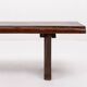 Banquette en bois massif vernis, milieu du XXe siècle