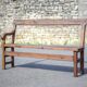 vintage wooden church bench, old wooden bench, bench, entrance hall, interior decoration