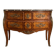 Curved Louis XV commode in rosewood and marble