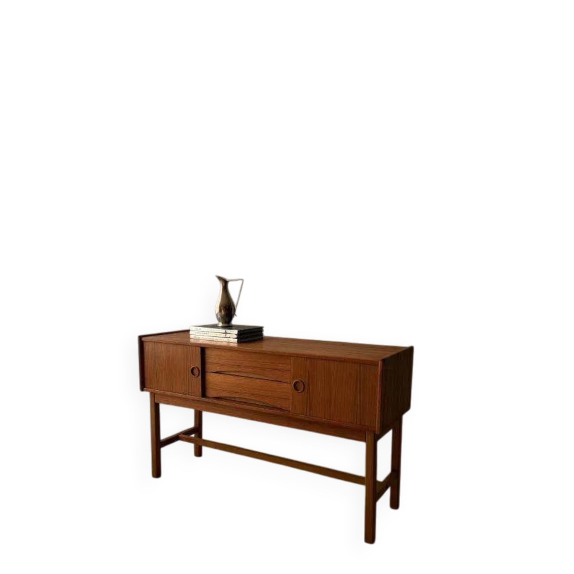 Scandinavian teak sideboard 1960s compact Danish design cabinet