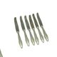 Set of bread knives Modernism, silver-plated brass, Poland, 1950s