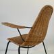 Wicker armchair and footrest, Germany, 1960s