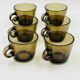Lot of 6 Vintage Amber Glass Service Station Cups