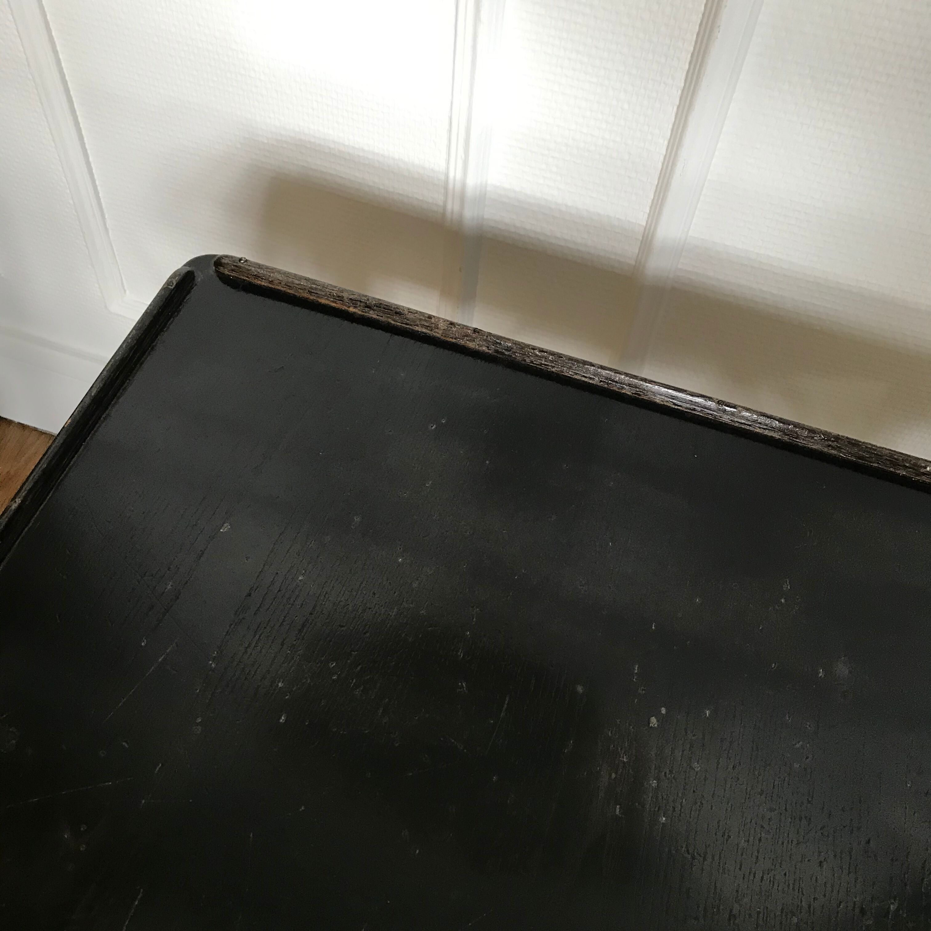 Black rattan coffee table