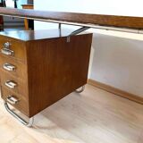 Vintage Bauhaus Oak Veneer Desk from Mücke & Melder, 1940s