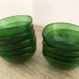 9 glass bowls by Vereco, Mid-Century Modern design