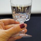5 verres a pied porto en cristal cristallin de portieux taillé