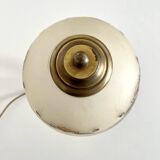 Lampe vintage en laiton et verre dépoli