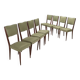 Vintage beech chairs, painted, faux leather, design, Italy, 1960s