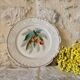antique faience plate cherries