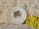 antique faience plate cherries