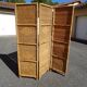 Vintage rattan and bamboo basketry screen