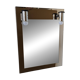 Vintage mirror with sconces.