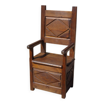 Chest armchair all in solid wood