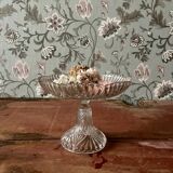 Coupe à fruit en verre ciselé