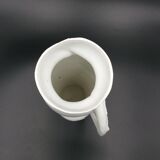 Vase in biscuit white slurry poppy flower art nouveau