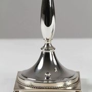 Gunnar Ander for Ystad-Metall: Pair of “Nysilver” candle holders, 1960s
