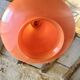 Orange opaline chandelier 1970