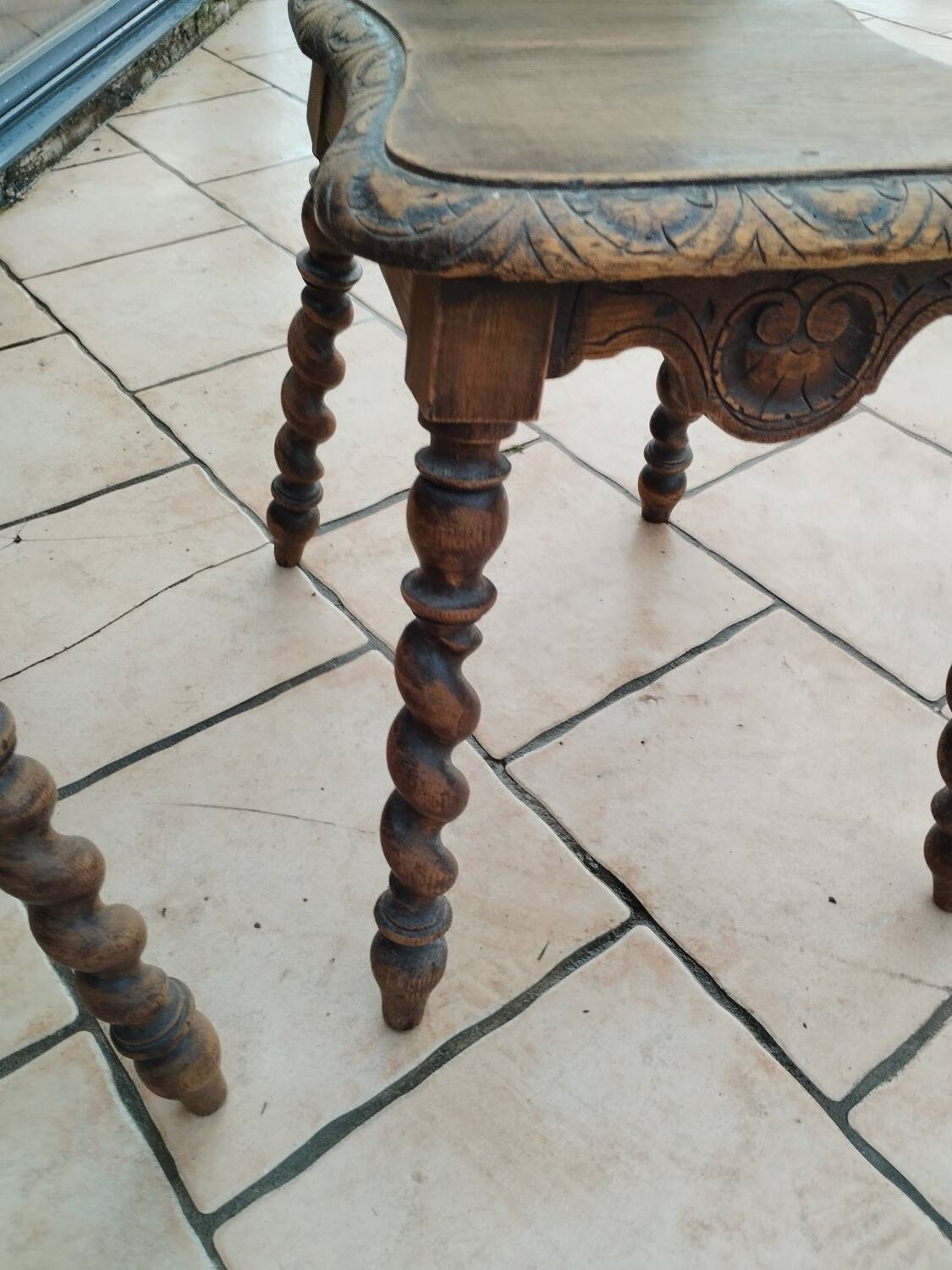Pair of old Alsatian brutalist chairs
