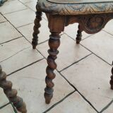 Paire de chaises brutaliste alsaciennes ancienne