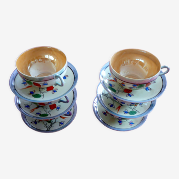 6 tasses à thé porcelaine chinoise ancienne
