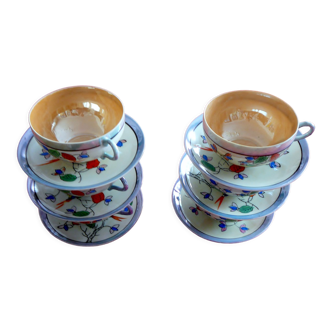 6 tasses à thé porcelaine chinoise ancienne