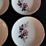 Series of eight flat plates gien model Chenonceaux