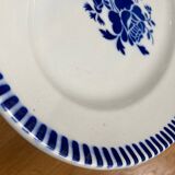 Plat de service fleur bleu  Luneville KG