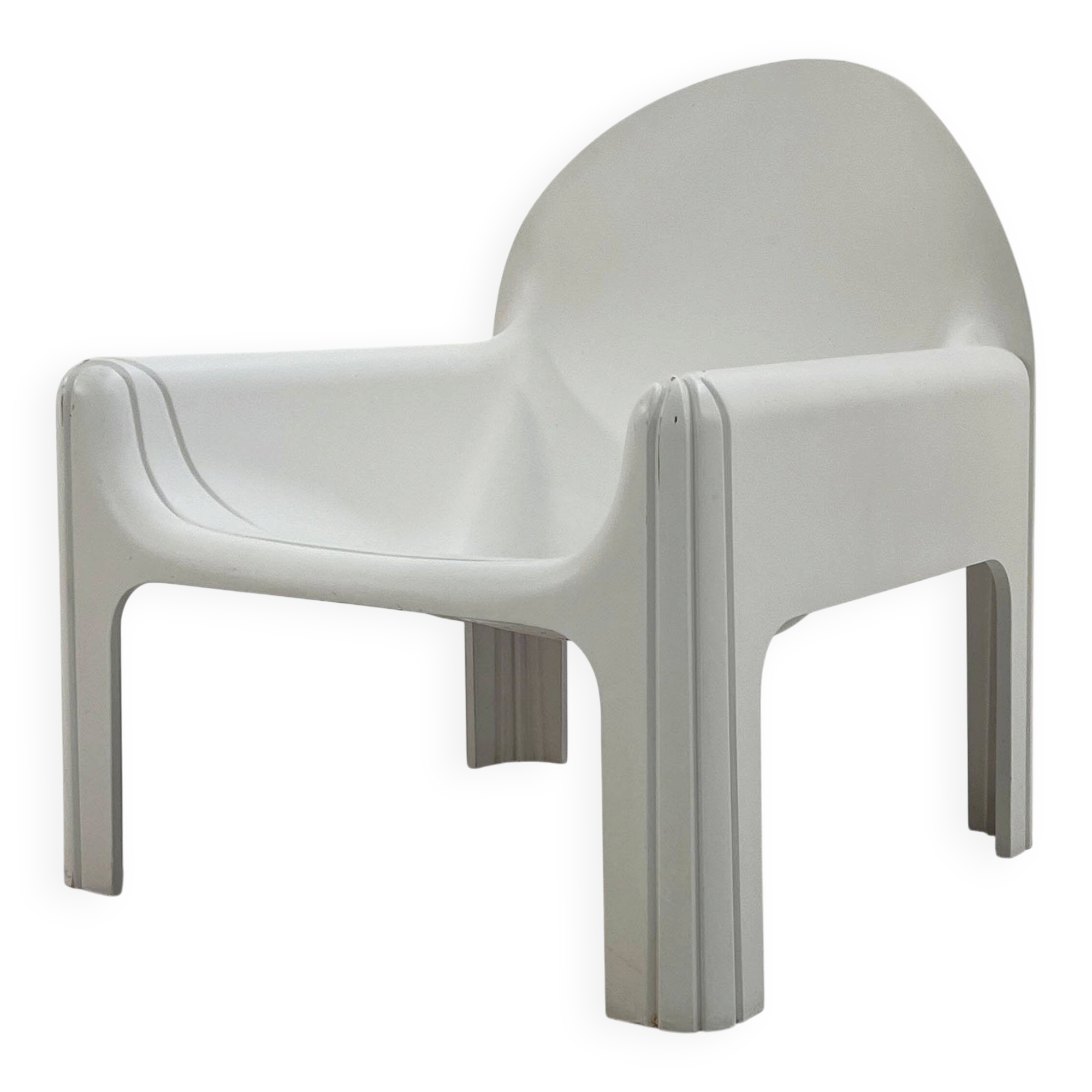 Fauteuil Blanc Modèle 4894 par Gae Aulenti pour Kartell, 1970