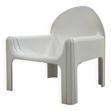 White Armchair Model 4894 by Gae Aulenti for Kartell, 1970