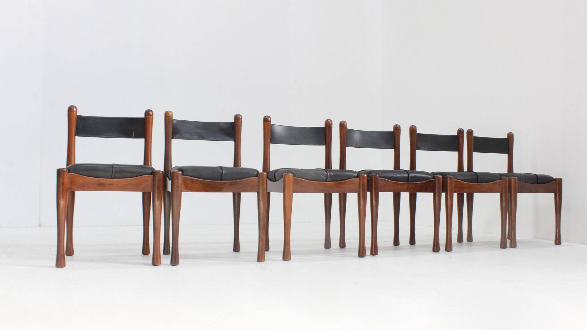 Chaises de salle à manger vintage Bernini par Silvio Coppola, ensemble de 6