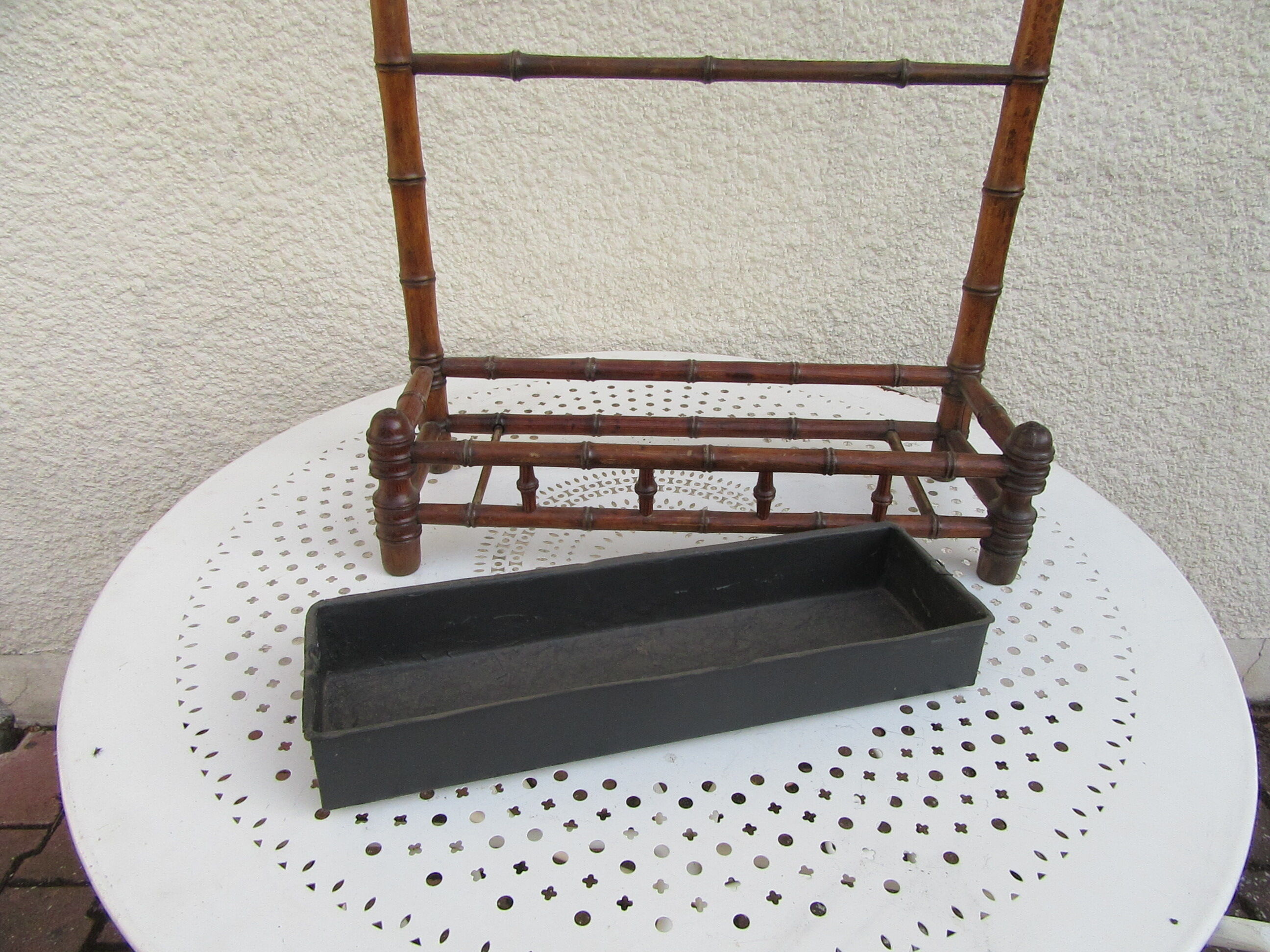 Porte parapluie en bois imitation bambou