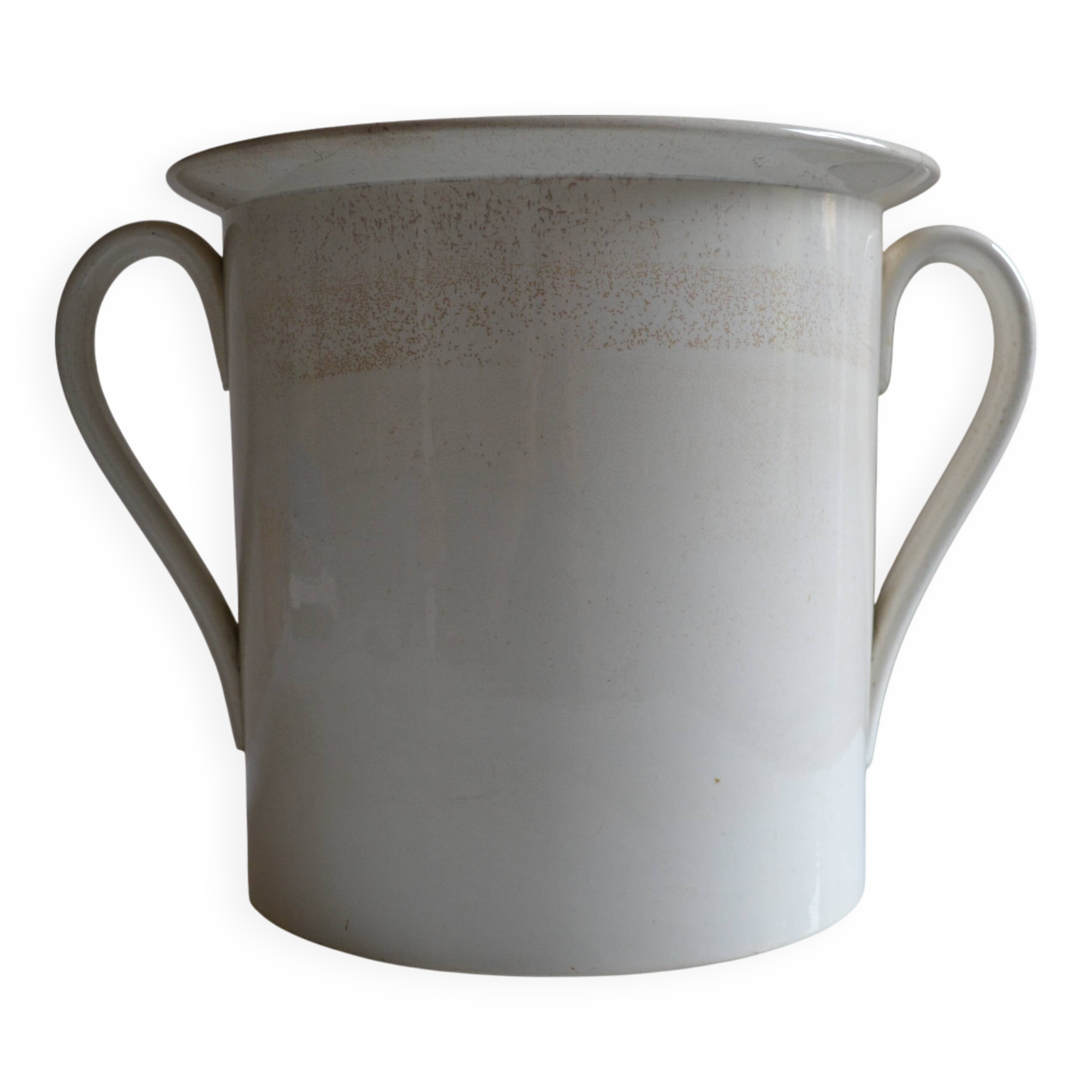 Very large old earthenware pot from Sarreguemines