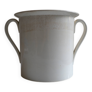Très gros pot ancien en faïence de Sarreguemines