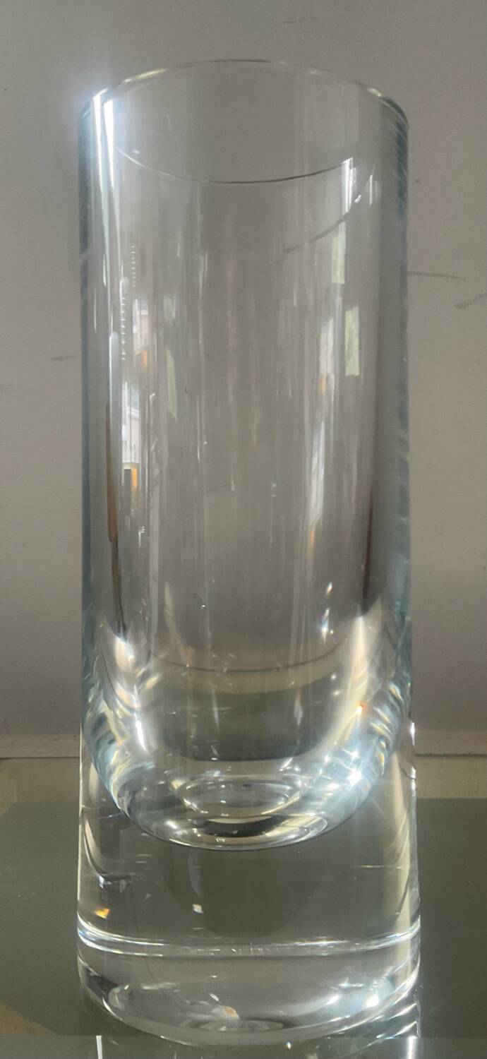 Large crystal cylinder vase - France