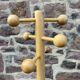 Scandinavian Space Age 1980s Parrot Coat Rack Mid-Century Spiral Hooks