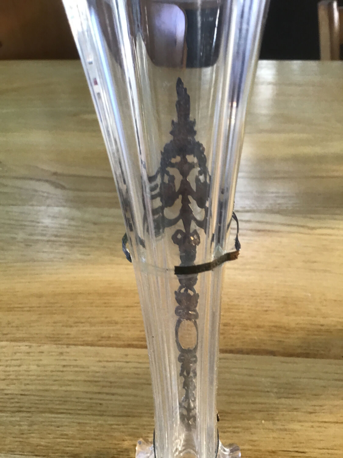 Paire de vases soliflore en verre