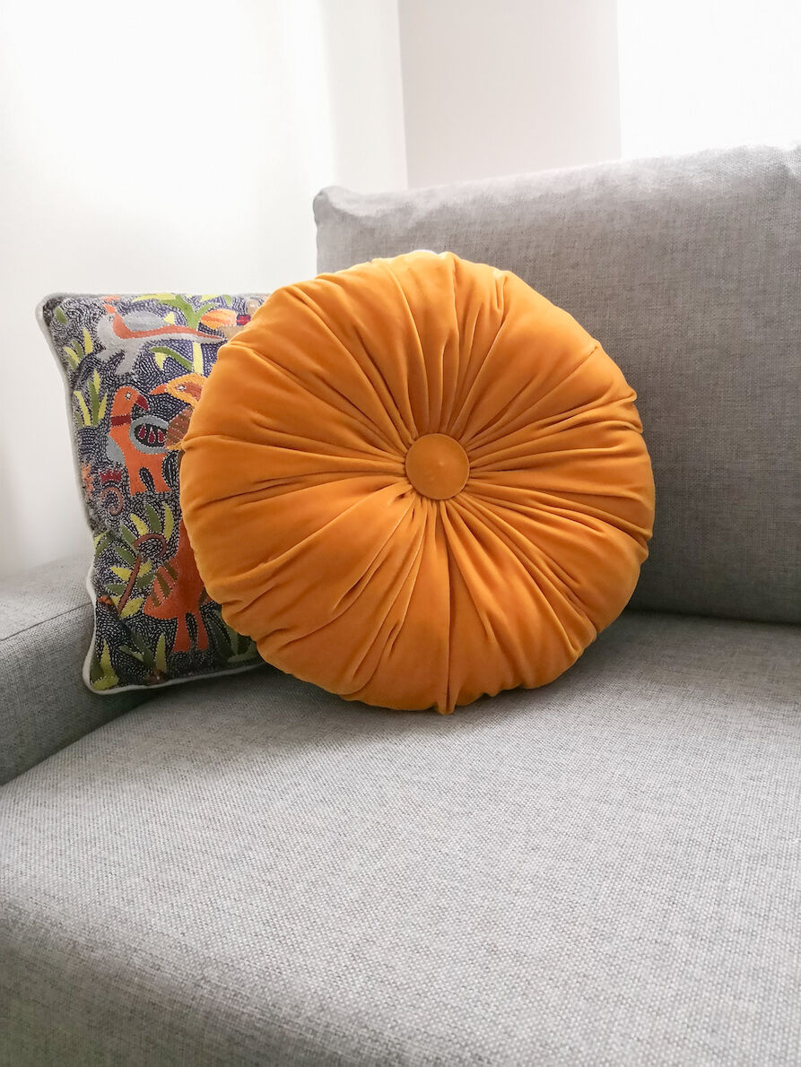 Coussin rond pêche