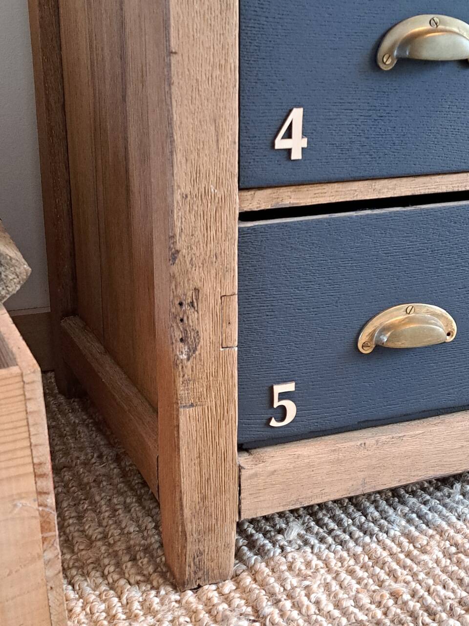 Vintage high sideboard in solid oak
