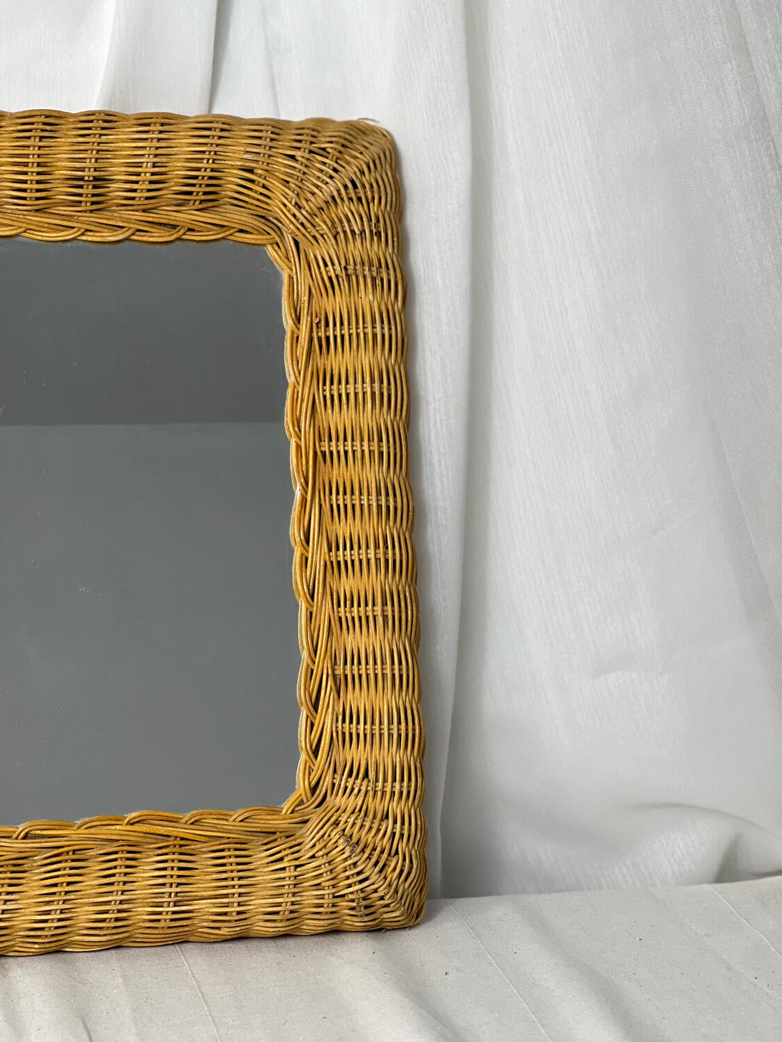 Wicker mirror